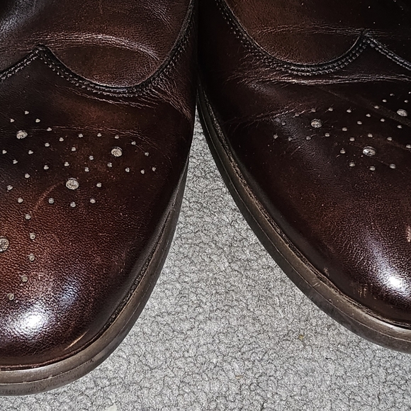 IKE BEHAR 'Hart' Double Monk Strap Shoe Brown Leather Men's Size 11.5 - Picture 7 of 7